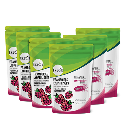 FRAMBOISES LYOPHILISÉES BIOLOGIQUES  – Ensemble économique (6)