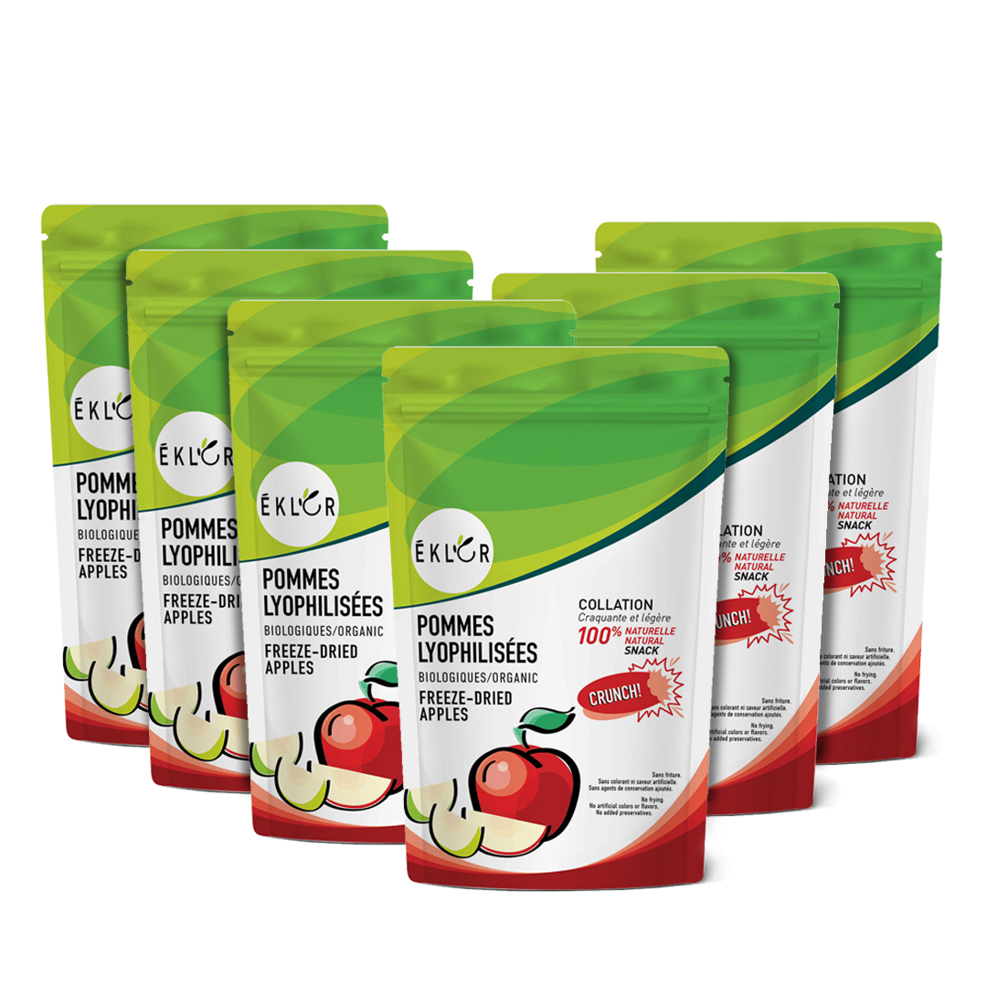 POMMES LYOPHILISÉES BIOLOGIQUES – Ensemble économique (6)