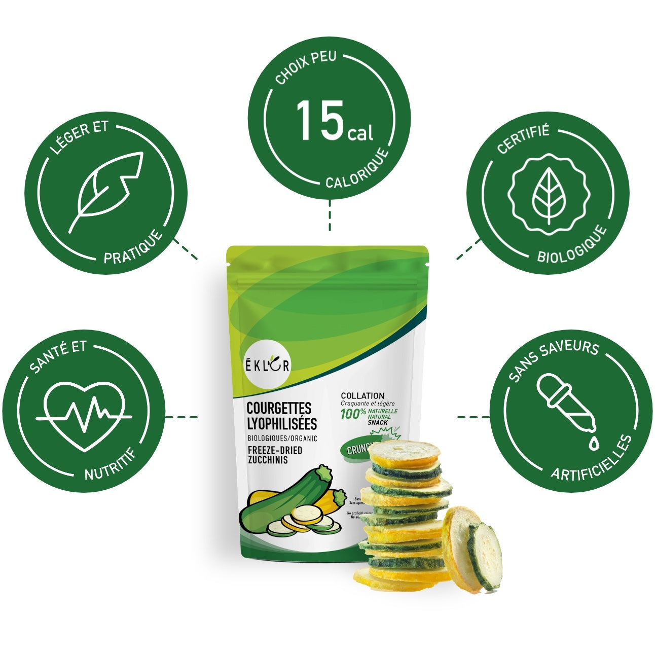 COURGETTES LYOPHILISÉES BIOLOGIQUES 5g