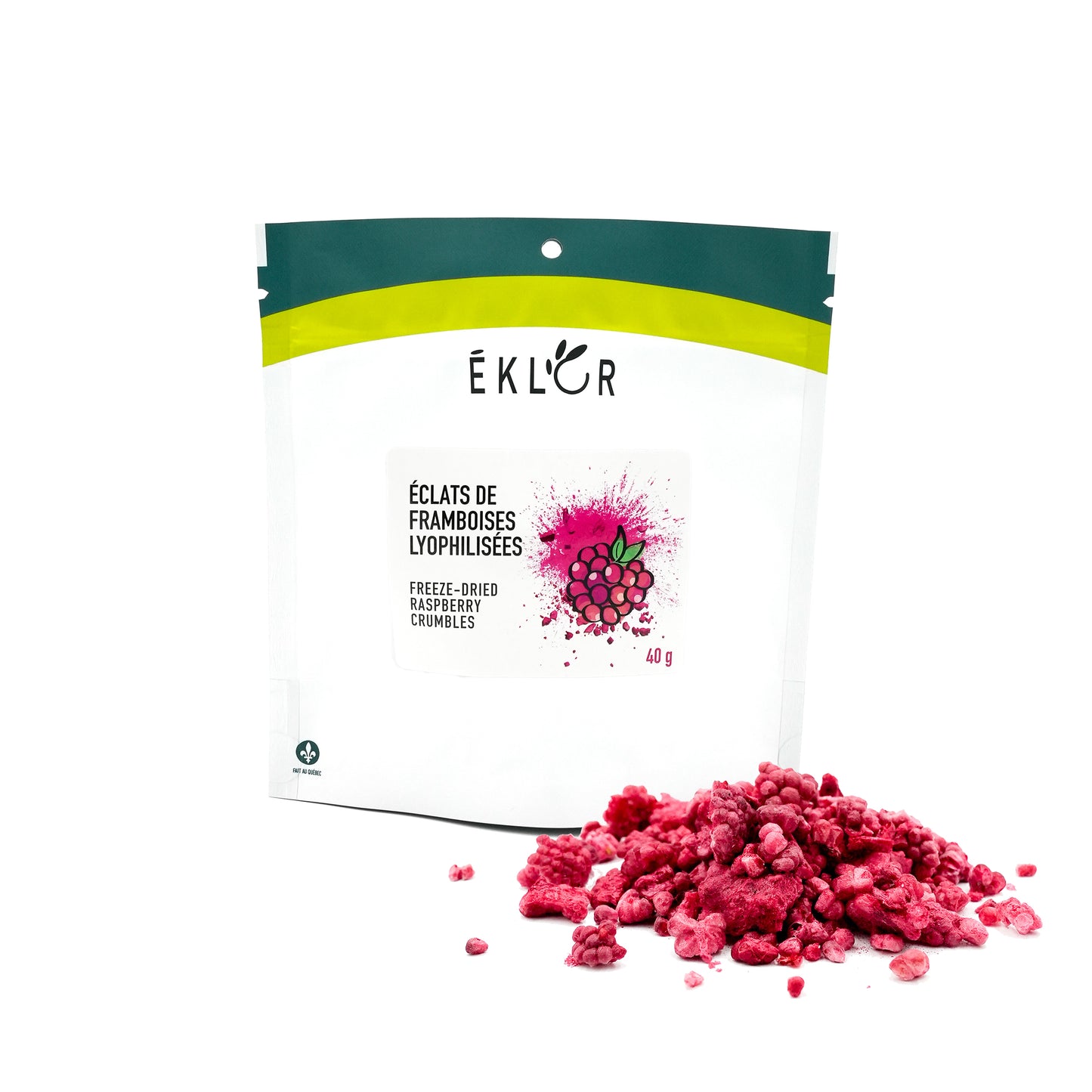 ÉCLATS DE FRAMBOISES BIOLOGIQUES LYOPHILISÉES (40g)