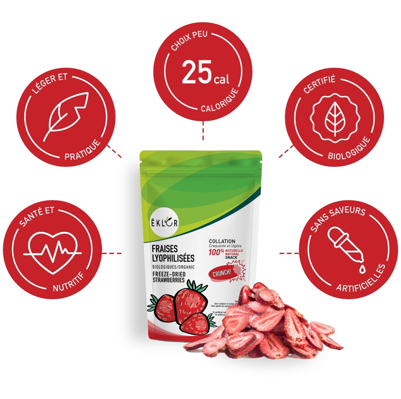 ORGANIC FREEZE-DRIED STRAWBERRIES 7g