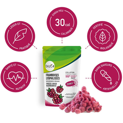 FRAMBOISES LYOPHILISÉES BIOLOGIQUES 7g