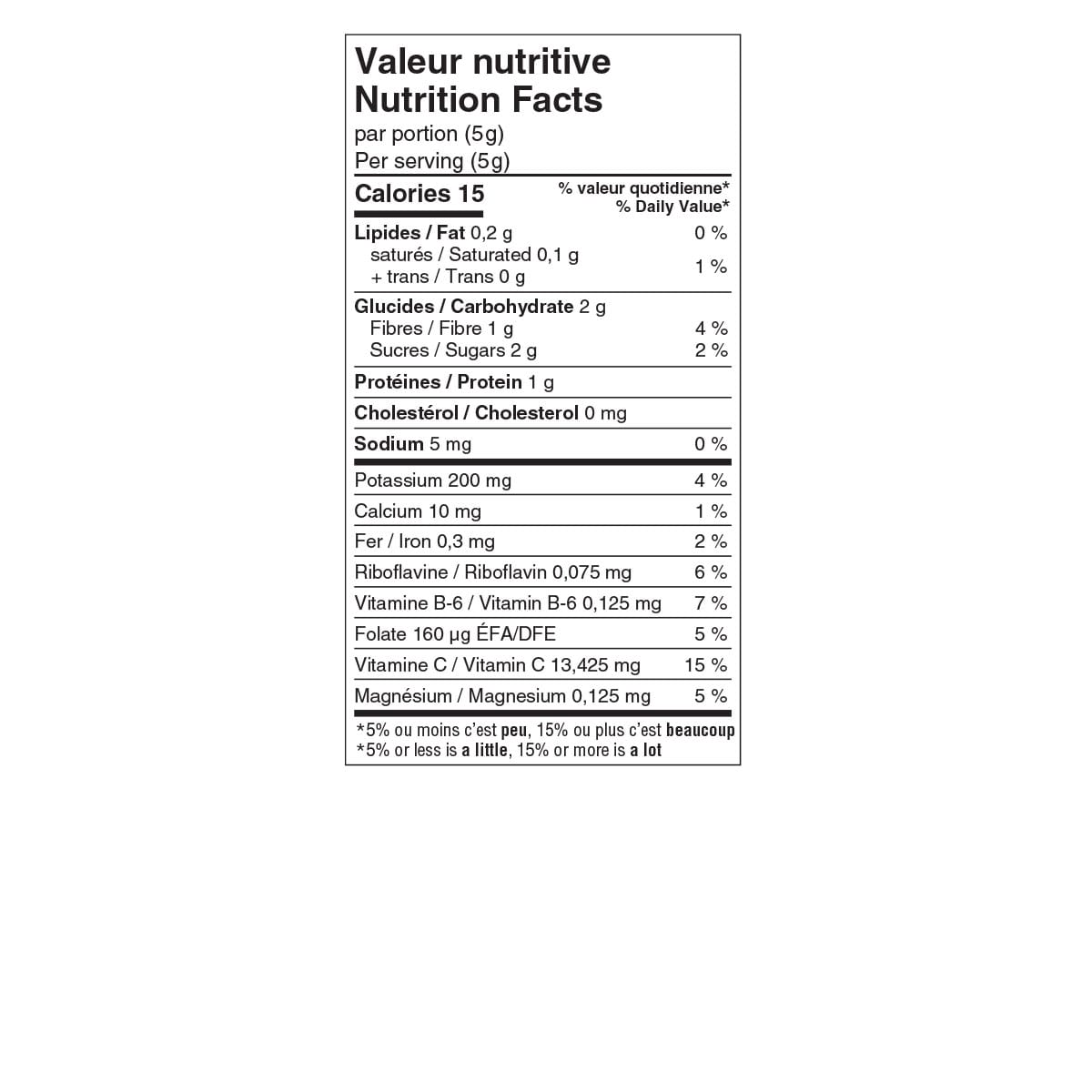 COURGETTES LYOPHILISÉES BIOLOGIQUES 5g