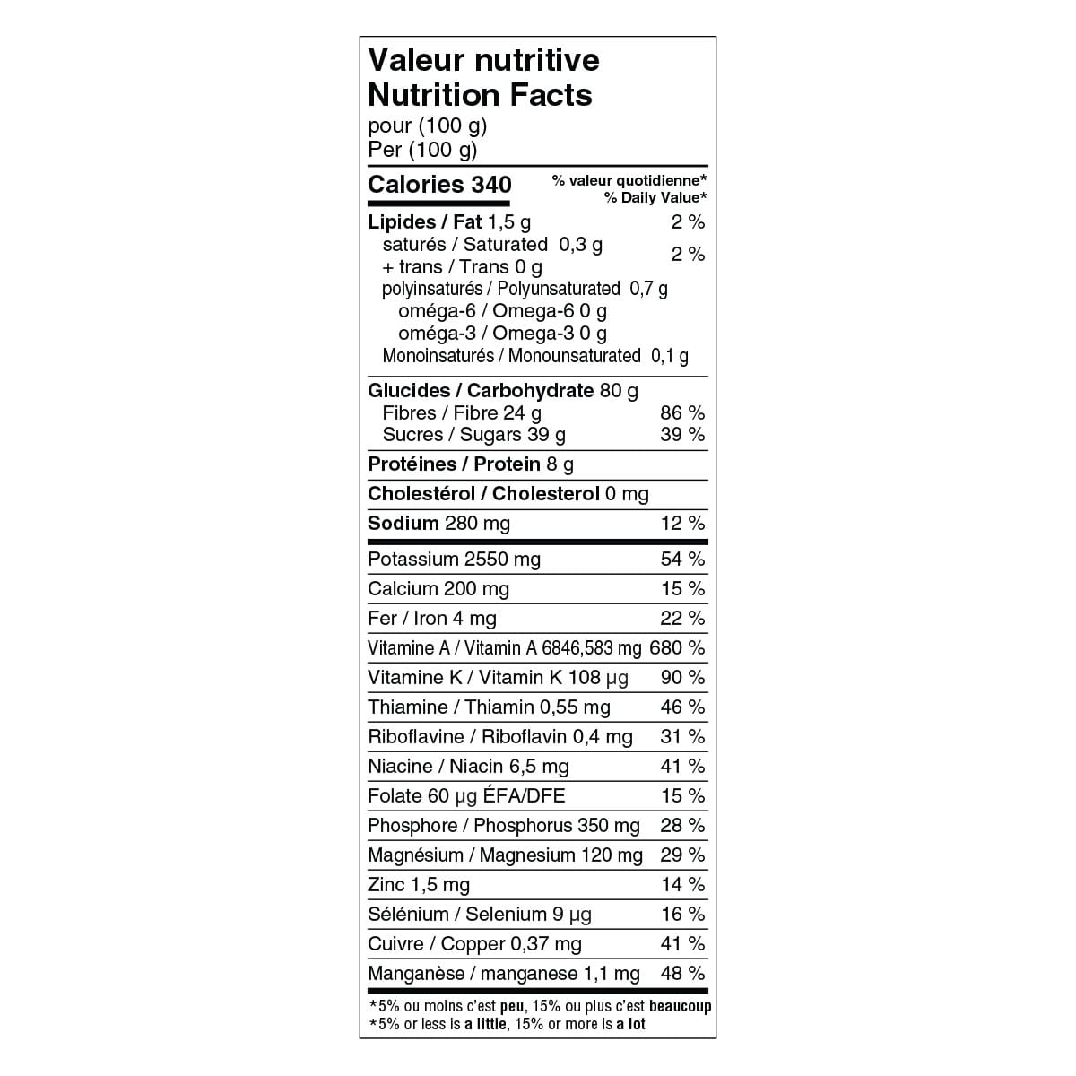 CAROTTES LYOPHILISÉES BIOLOGIQUES 10g