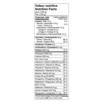 CAROTTES LYOPHILISÉES BIOLOGIQUES 10g